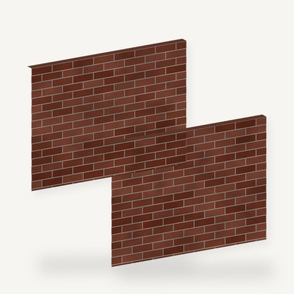 Eskitme Kırmızı Tuğla Görünümlü Panel
